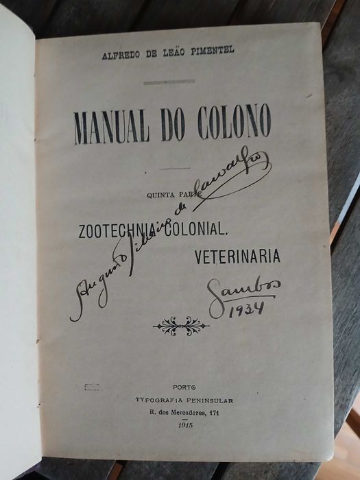 Manual do Colono - Alfredo de Leão Pimentel