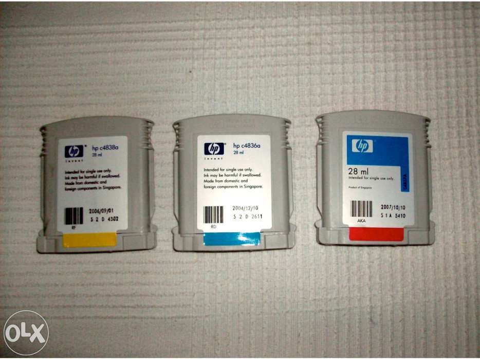 3 Tinteiros HP fora de prazo bons para recarregar