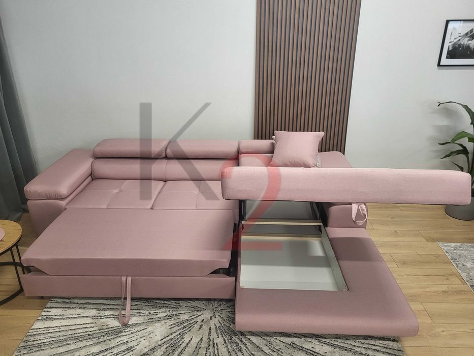 Narożnik ALEX MINI, kanapa rogówka USB rozkładana do salonu +gratis