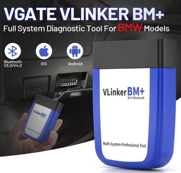vLinker BM+ (BLE + Bluetooth) para BimmerCode / BimmerLink (BMW/Mini)