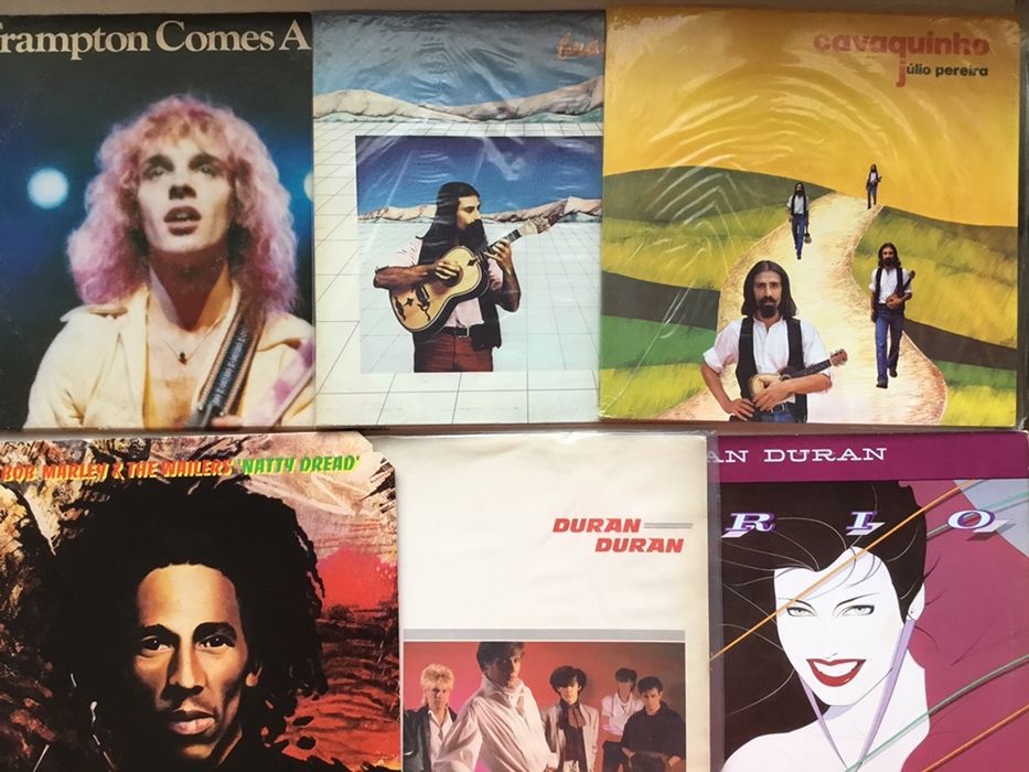 Discos de vinil Bob Marley , Peter Frampton, Duran Duran,Julio Pereira