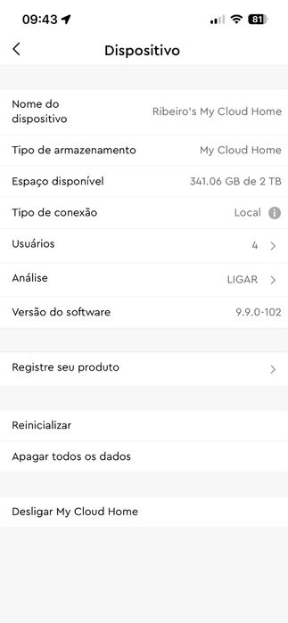 Western Digital Mycloud  HDD 2Tb NAS