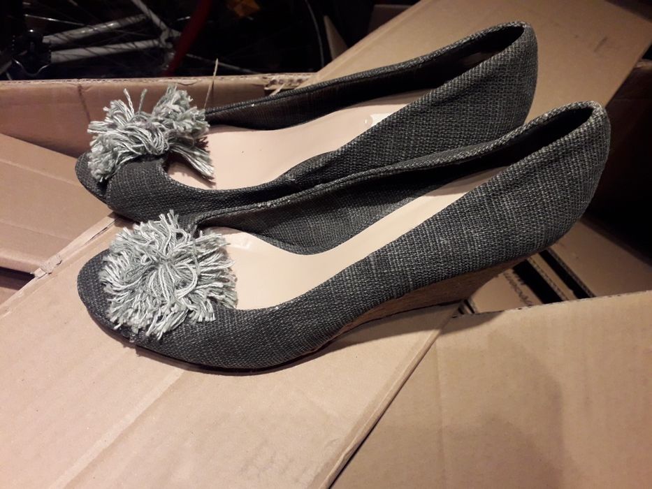 Zara espadryle koturn 40