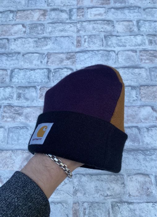 Шапка Carhartt Triple Beanie разноцветная фиолетовая