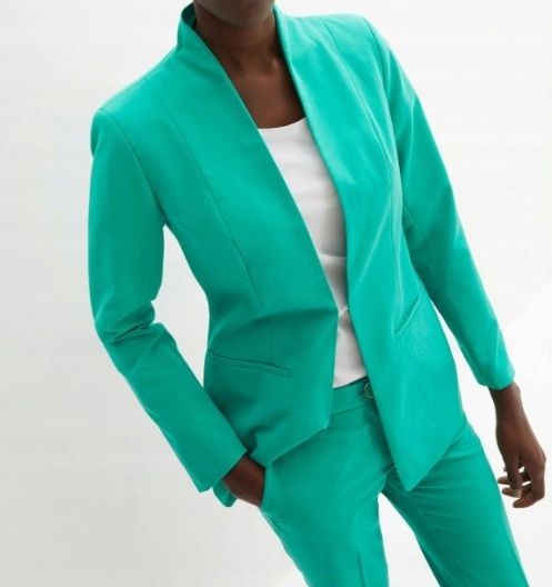 B.P.C garnitur kostium damski spodnium (2-elementy) szmaragdowy zielon
