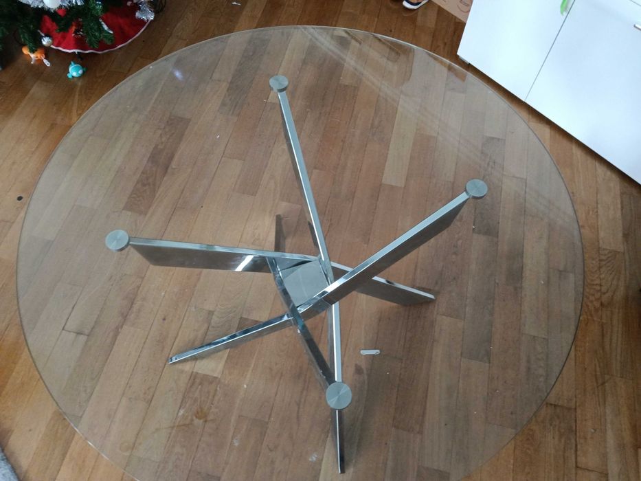 Mesa de vidro redonda