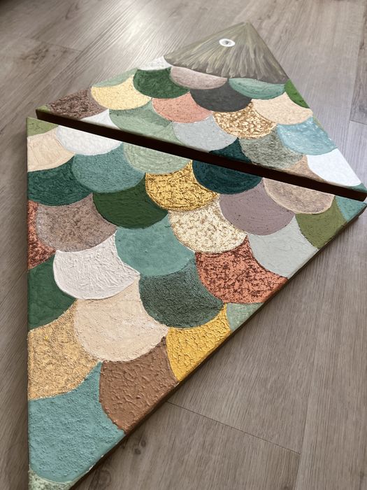 Quadro peixe pintura acrilica