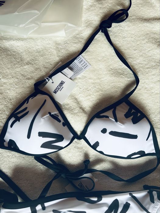 Bikini Moschino biało-czarne, nowe 38