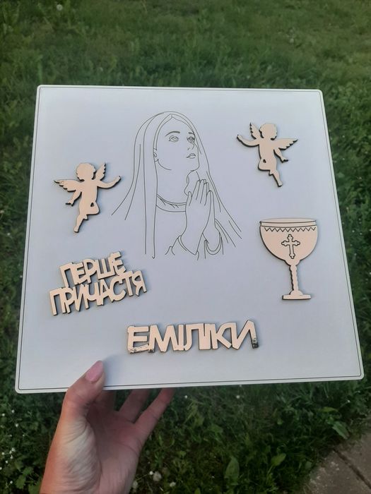 Дерев'яні бокси для подарунків та солодощів до Першого причастя