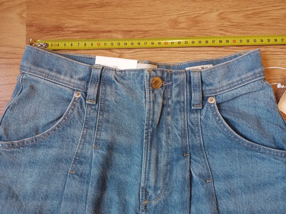 Dżinsowa spódnica trapezowa c&a midi nowa 34/36