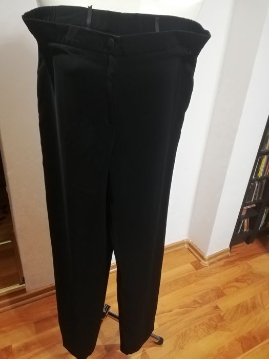 Spodnie czarne proste szerokie r. 40