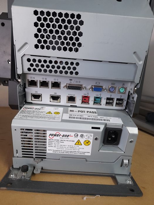 computador registro com leitura de banda magnética e impressora