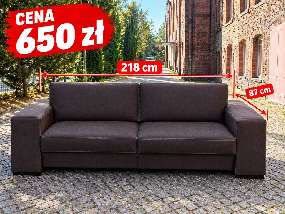 Sprzedam używana sofa/brązowa