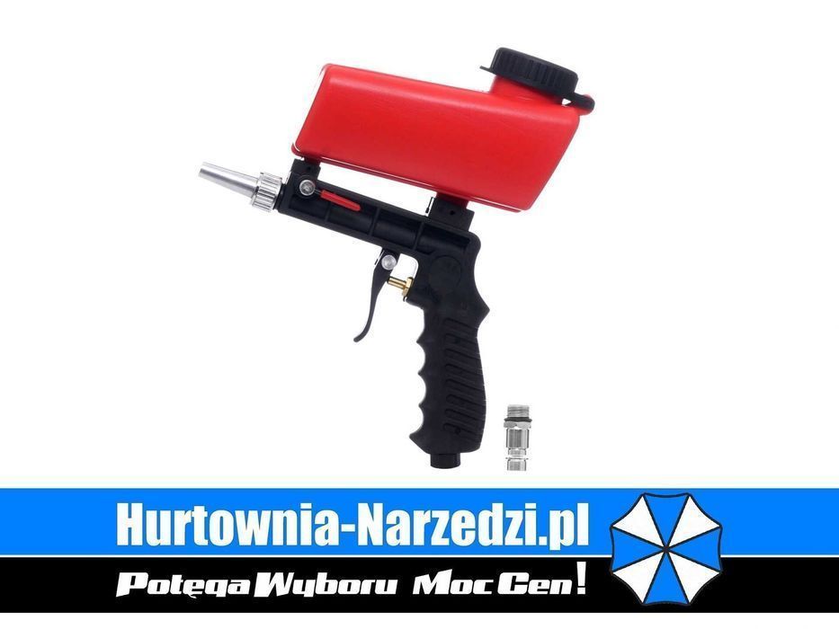 Pistolet do piaskowania, sodowania ze zbiornikiem