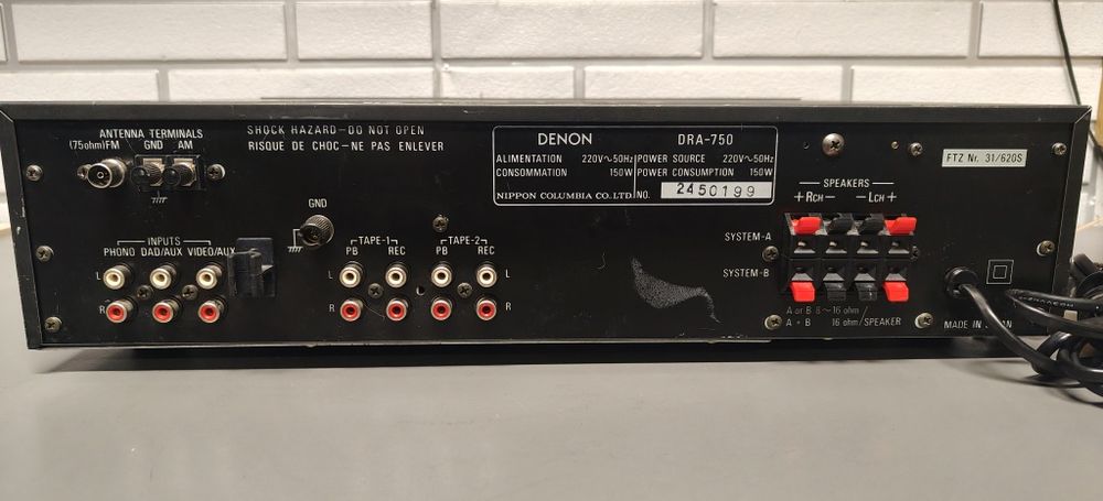 Amplituner DENON DRA-750. Stereo