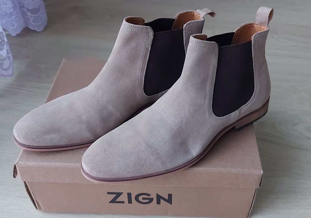 Zign botki skórzane męskie 45