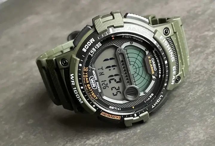 Годинник Casio Illuminator WS-1200H-3AVCF Fishing Timer