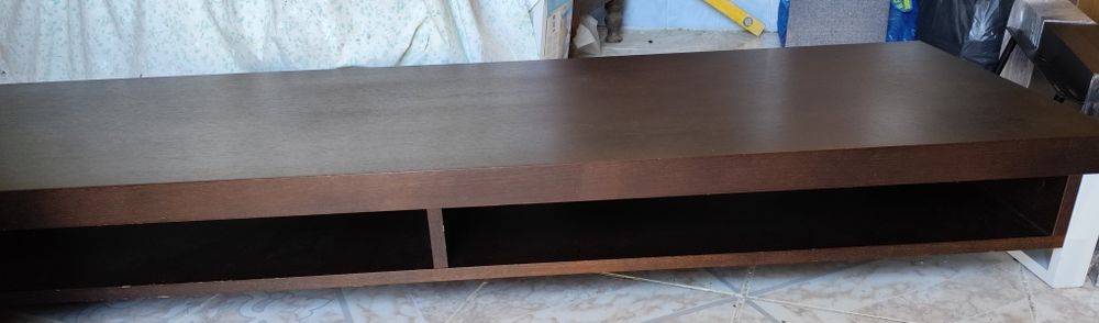 Conjunto Móvel de sala TV cor preto/castanho