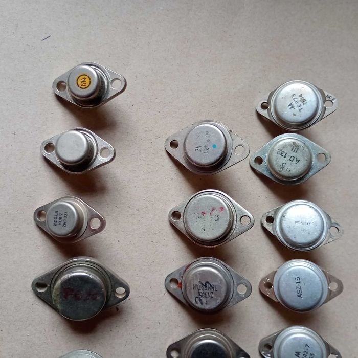 Tranzystory 2N3055, AZS15, AD132, KU612 i inne