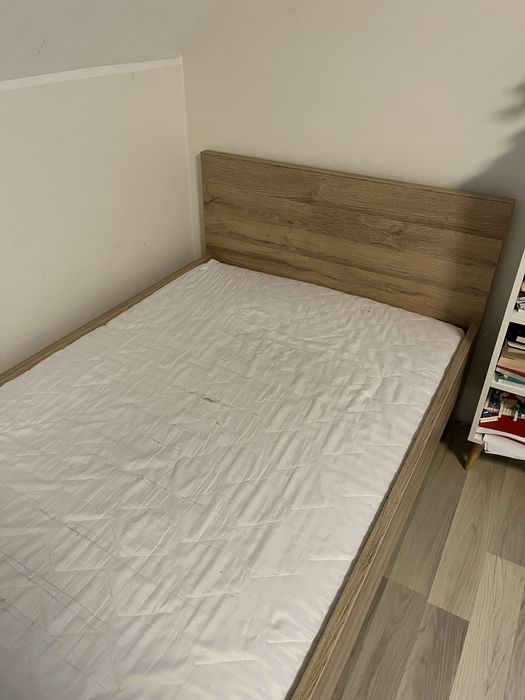 Łóżko młodzieżowe Forte 200cm*90cm ze stelażem dąb sonoma