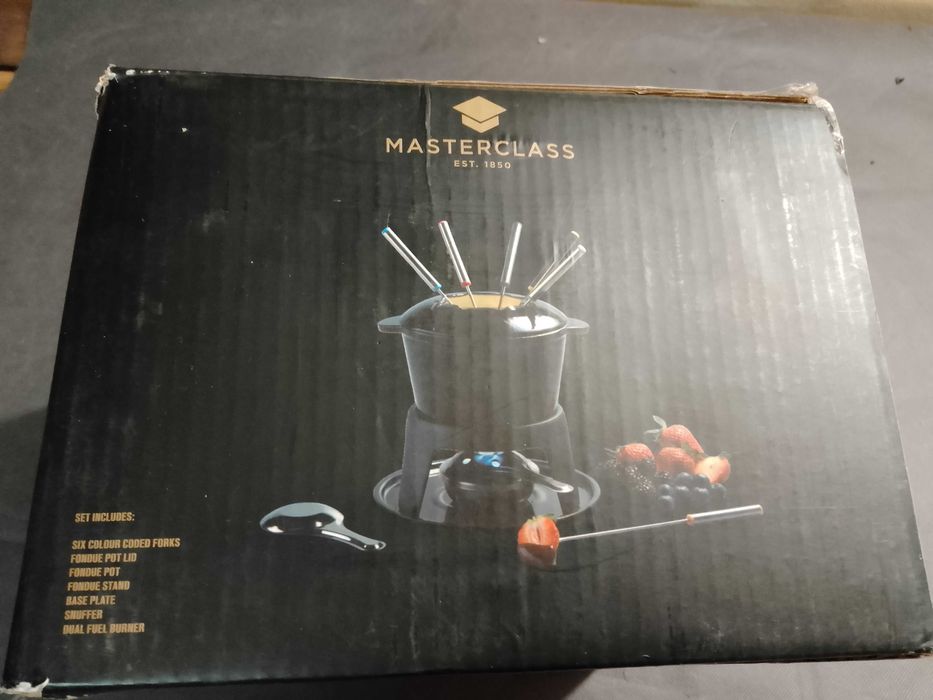 Zestaw do fondue z żeliwa Master Class czarny