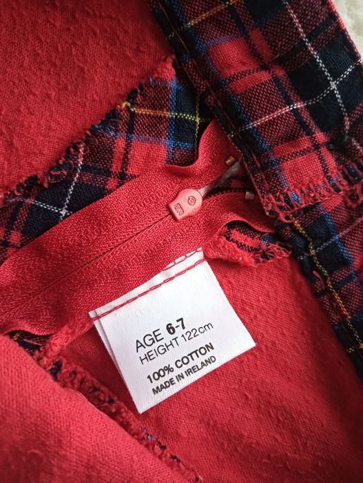 Spódnica spódniczka świąteczna elegancka w kratkę 122