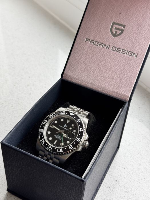Zegarek Pagani Design GMT Automatic Czarny Ceramiczny Bezel Jak Nowy automat