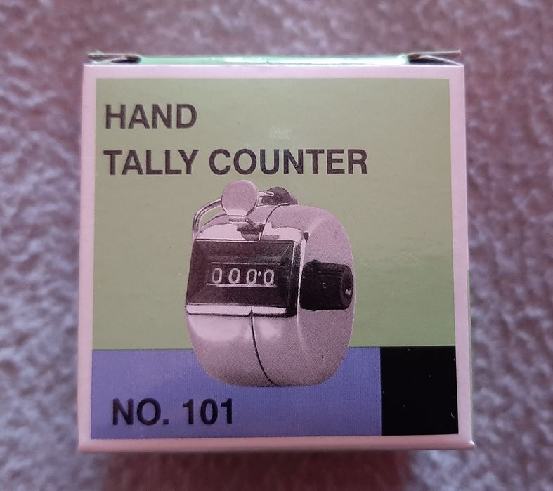 Contador de mão metálico