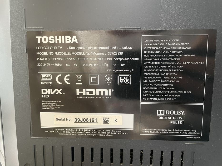 Tv Toshiba 32  cale