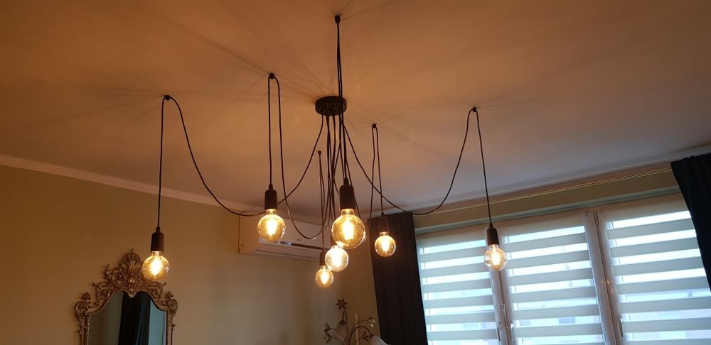Lampa wisząca na 7 żarówek