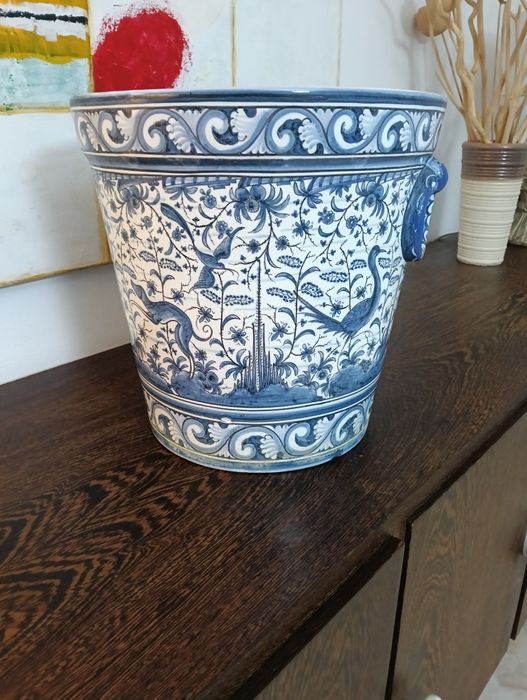 Vaso antigo pintado á mão, loiça de estrela de Conímbriga secXVII