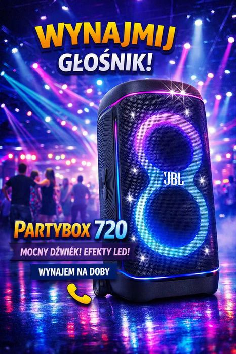 Wynajem głośnik JBL partybox 720 okazjonalnie!