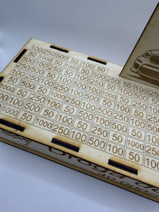 Skarbonka wykreślanka prezent dla chłopaka auto