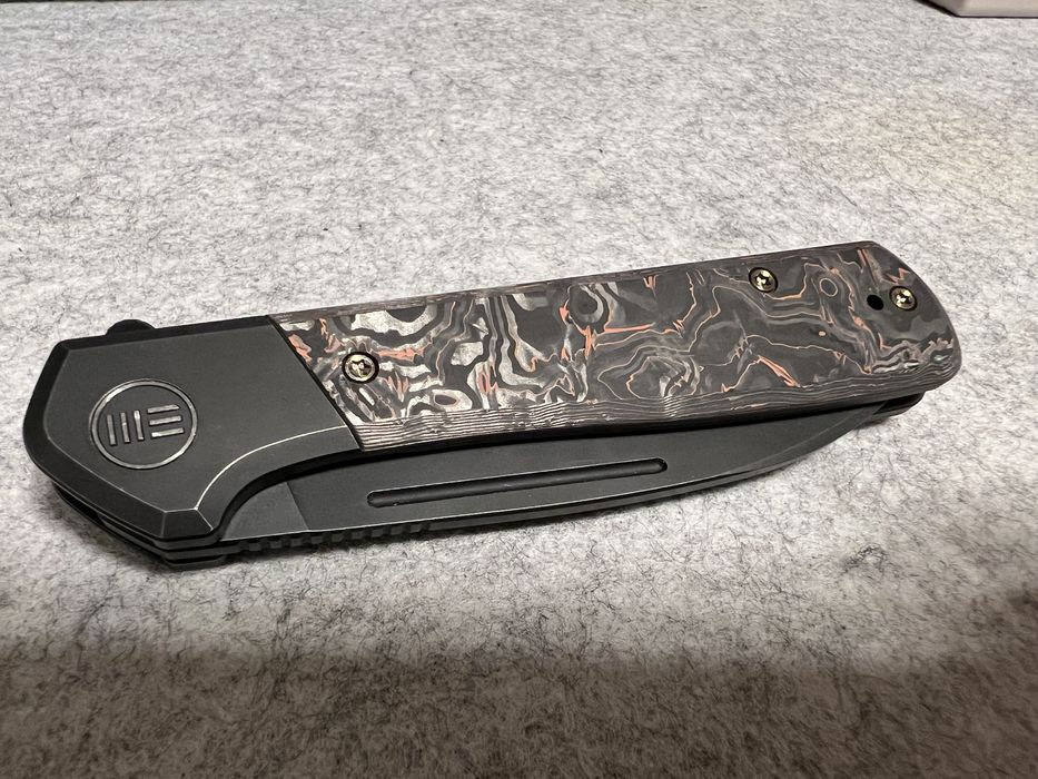Nóż składany EDC WE Knife Soothsayer Titanium with Copper CPM 20CV