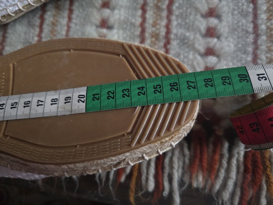 Espadryle nowe 41, unisex, białe.