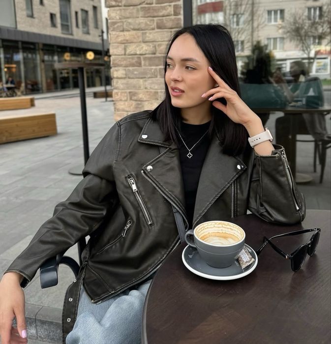 Шкірянка, кожанка жіноча Zara S