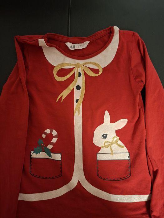Bluzka  świąteczna H&M roz.122/128