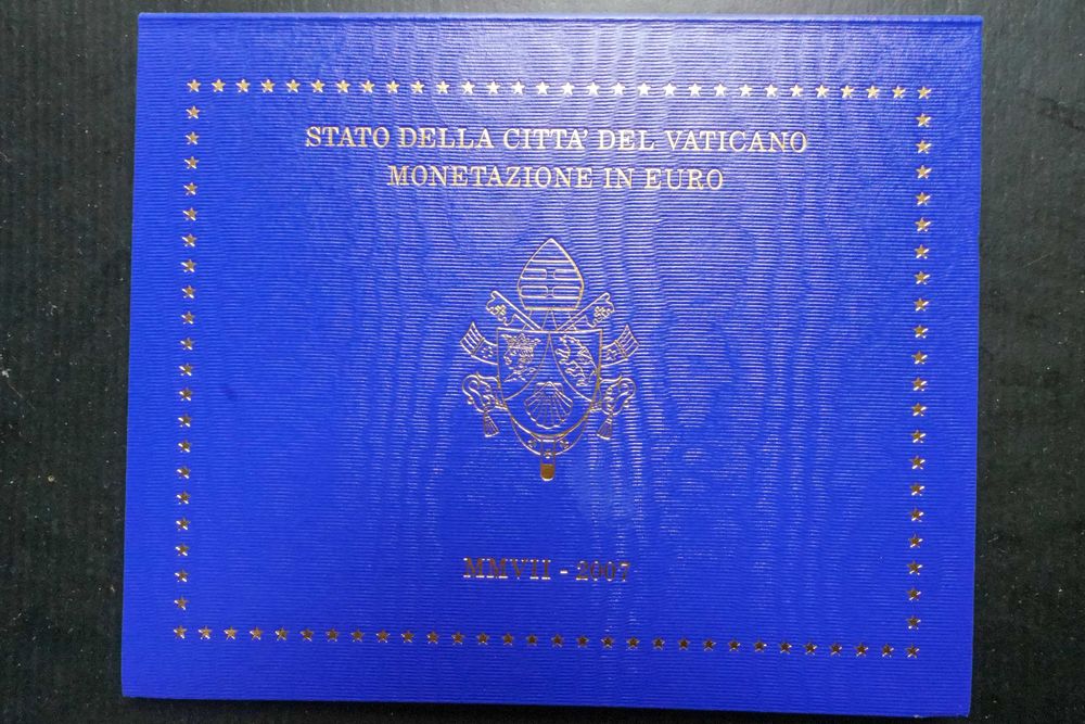 Set - 2007 completo de 8 Moedas euro do Vaticano na Carteira