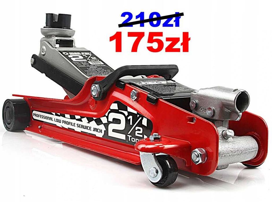 Podnośnik samochodowy niskoprofilowy 2,5T MAR-POL + guma  M80124