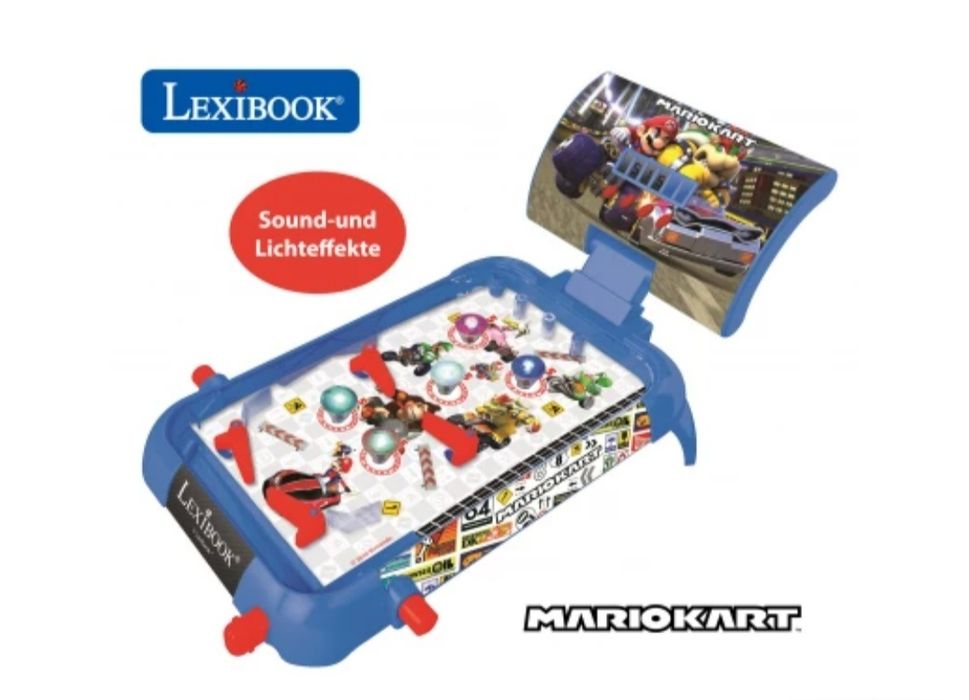 Elektroniczny Pinball z dźwiękiem i światłami Mario Kart