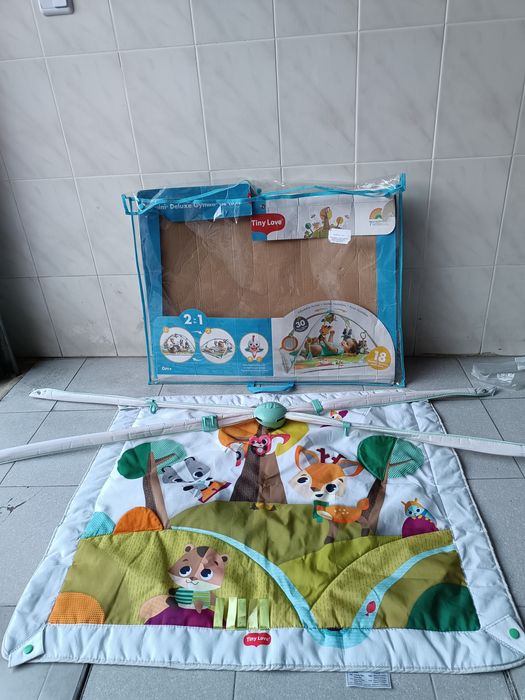 Tapete brincadeira interativo marca Tiny Love com aros ajustáveis