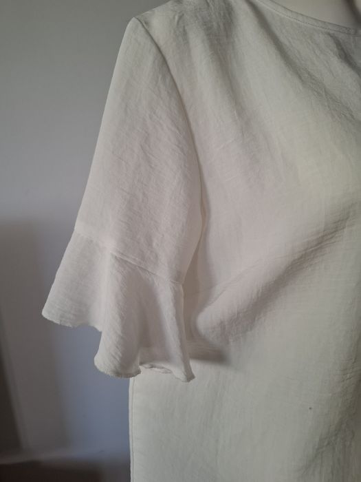 Biała bluzka z krótkim rękawem 44 New Look