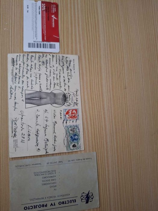 3 colecionáveis: visitas ao Estádio da Luz, Postal de 1970, Calendário antigo