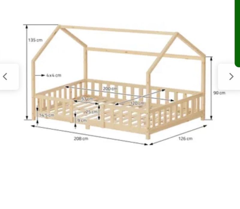 Cama de madeira infantil
