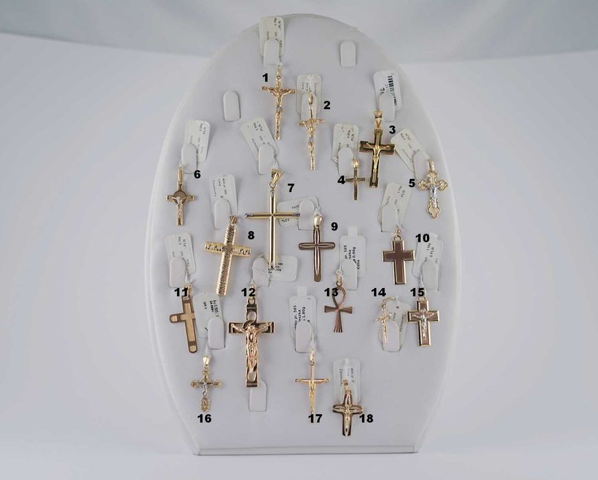 Złota zawieszka krzyżyk pr. 585