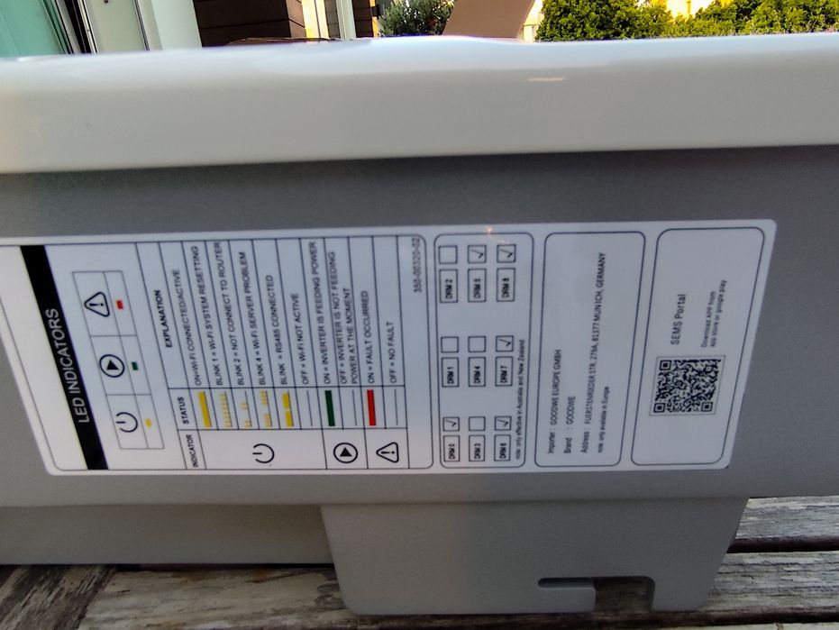 Inversor Solar Monofásico GoodWe GW6000-DNS 6kW (Novo / Selado) – C/ WiFi