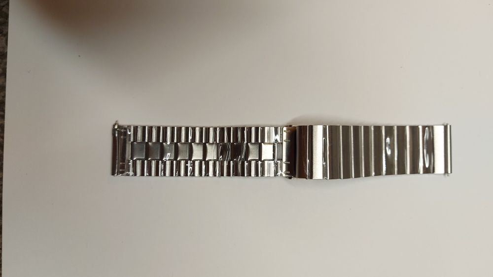 Nowa Bransoleta bransoletka do zegarka elegancka 22 mm stal nierdzewna