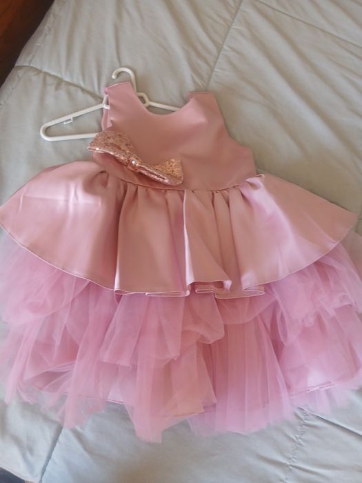 Vestido bebé rosa