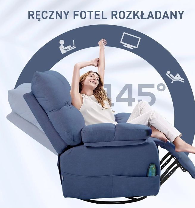 Fotel masaź grzanie Nowy