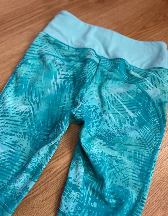 Legginsy sportowe damskie ze ściągaczami S 36